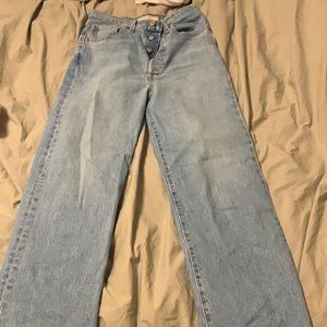 Levi ribcage straight jeans